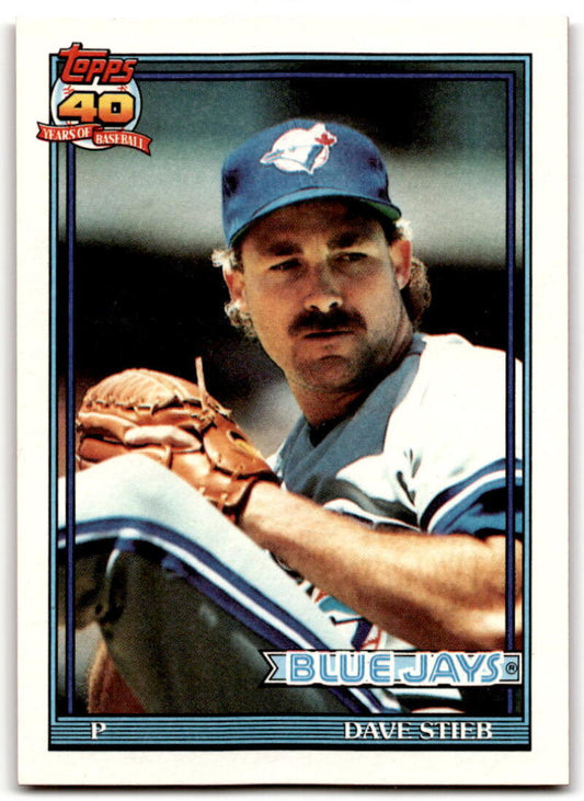 1991 Topps #460 Dave Stieb Baseball Toronto Blue Jays  Image 1
