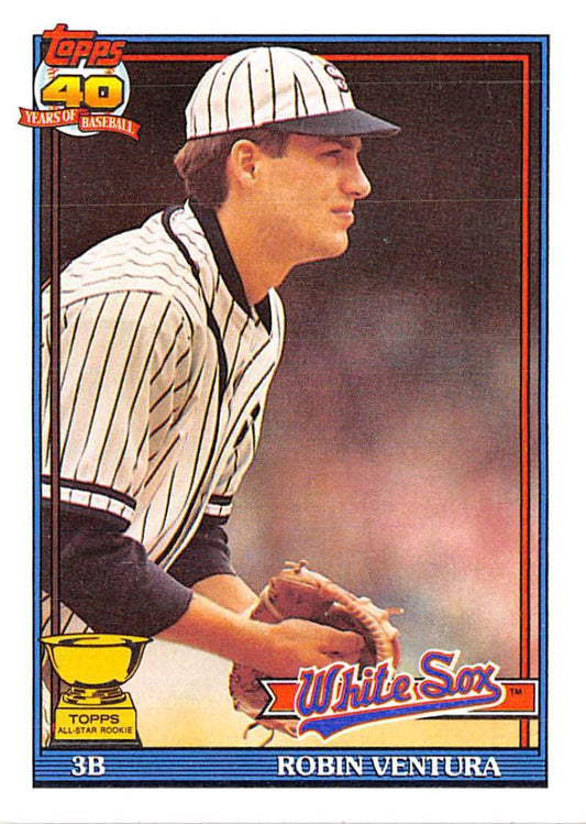 1991 Topps #461 Robin Ventura Baseball Chicago White Sox  Image 1