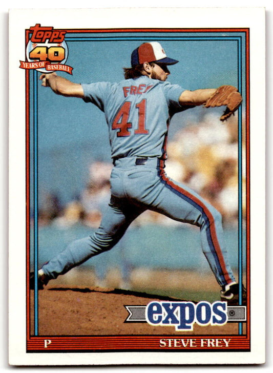 1991 Topps #462 Steve Frey Baseball Montreal Expos  Image 1