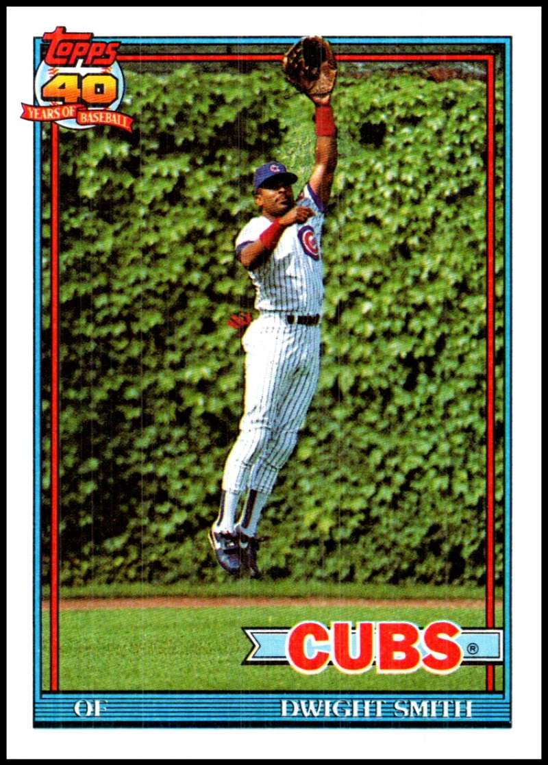 1991 Topps #463 Dwight Smith Baseball Chicago Cubs Image 1