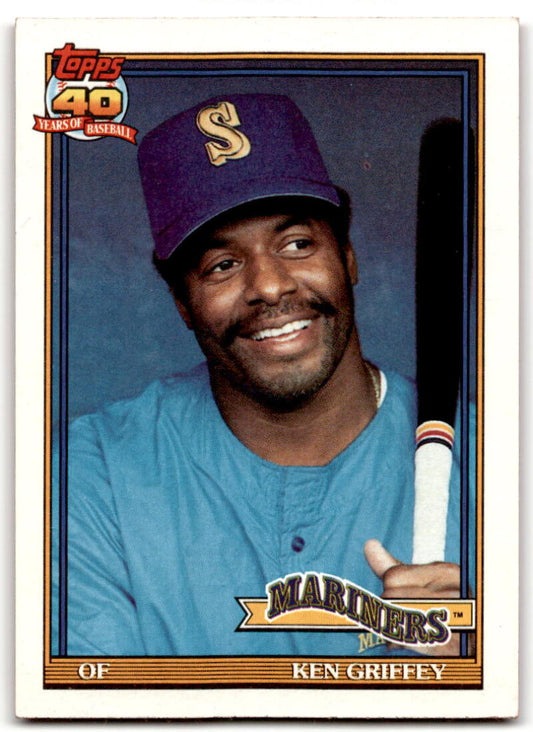 1991 Topps #465 Ken Griffey Sr. Baseball Seattle Mariners  Image 1