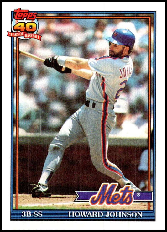 1991 Topps #470 Howard Johnson Baseball New York Mets  Image 1