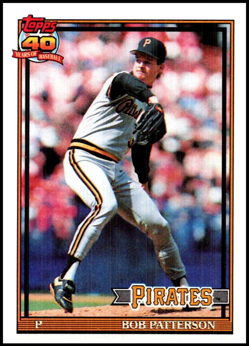 1991 Topps #479 Bob Patterson UER Baseball Pittsburgh Pirates Image 1