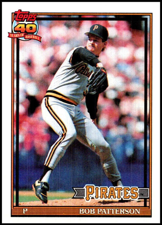 1991 Topps #479 Bob Patterson UER Baseball Pittsburgh Pirates  Image 1