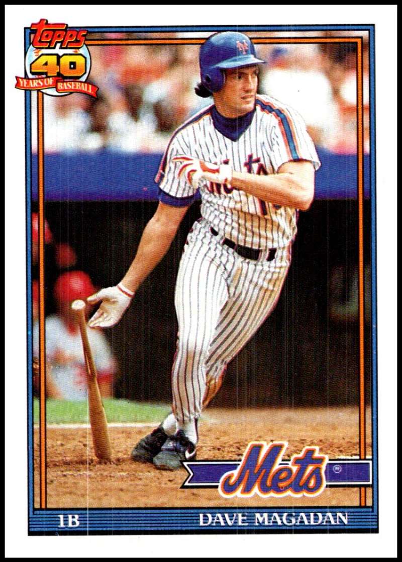 1991 Topps #480 Dave Magadan Baseball New York Mets Image 1