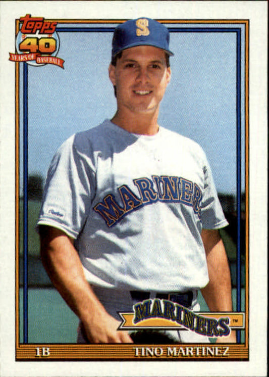 1991 Topps #482 Tino Martinez Baseball Seattle Mariners  Image 1