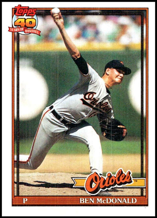 1991 Topps #497 Ben McDonald Baseball Baltimore Orioles  Image 1