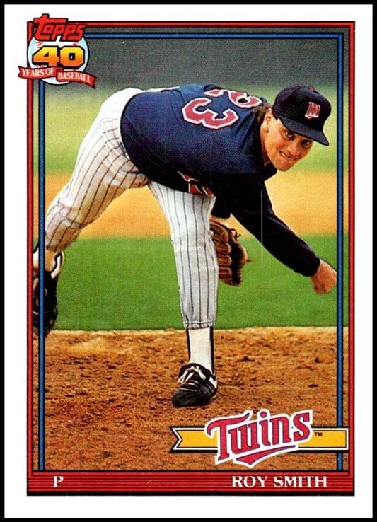 1991 Topps #503 Roy Smith Baseball Minnesota Twins  Image 1
