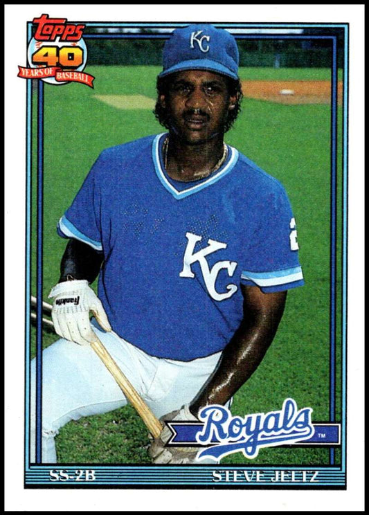 1991 Topps #507 Steve Jeltz Baseball Kansas City Royals  Image 1