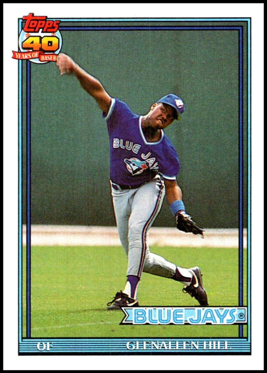1991 Topps #509 Glenallen Hill Baseball Toronto Blue Jays  Image 1