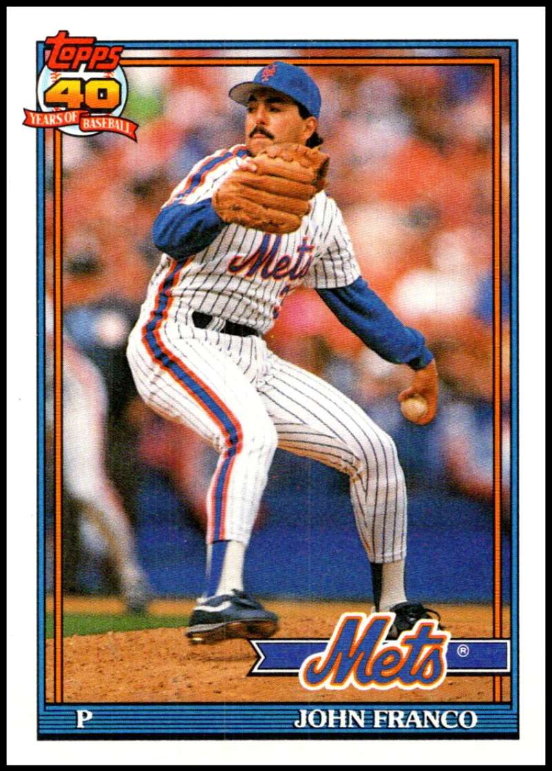 1991 Topps #510 John Franco Baseball New York Mets Image 1