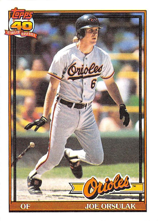 1991 Topps #521 Joe Orsulak Baseball Baltimore Orioles  Image 1