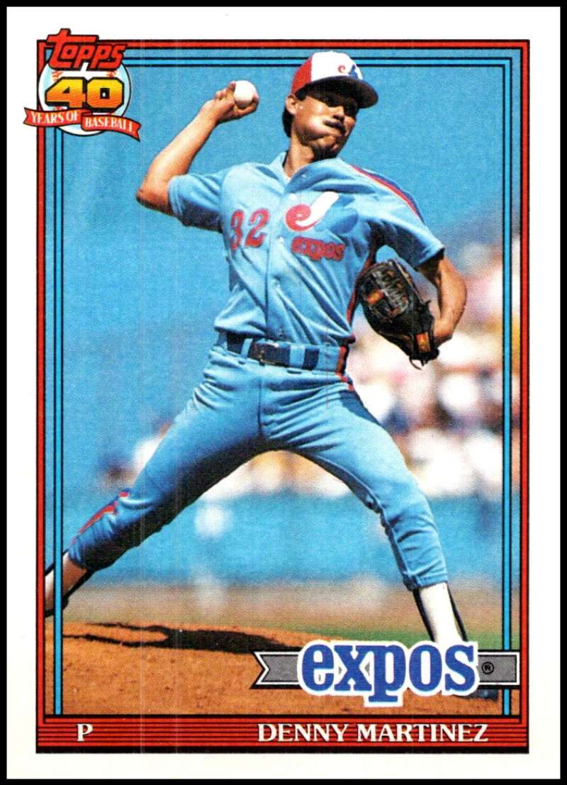 1991 Topps #528 Dennis Martinez Baseball Montreal Expos Image 1