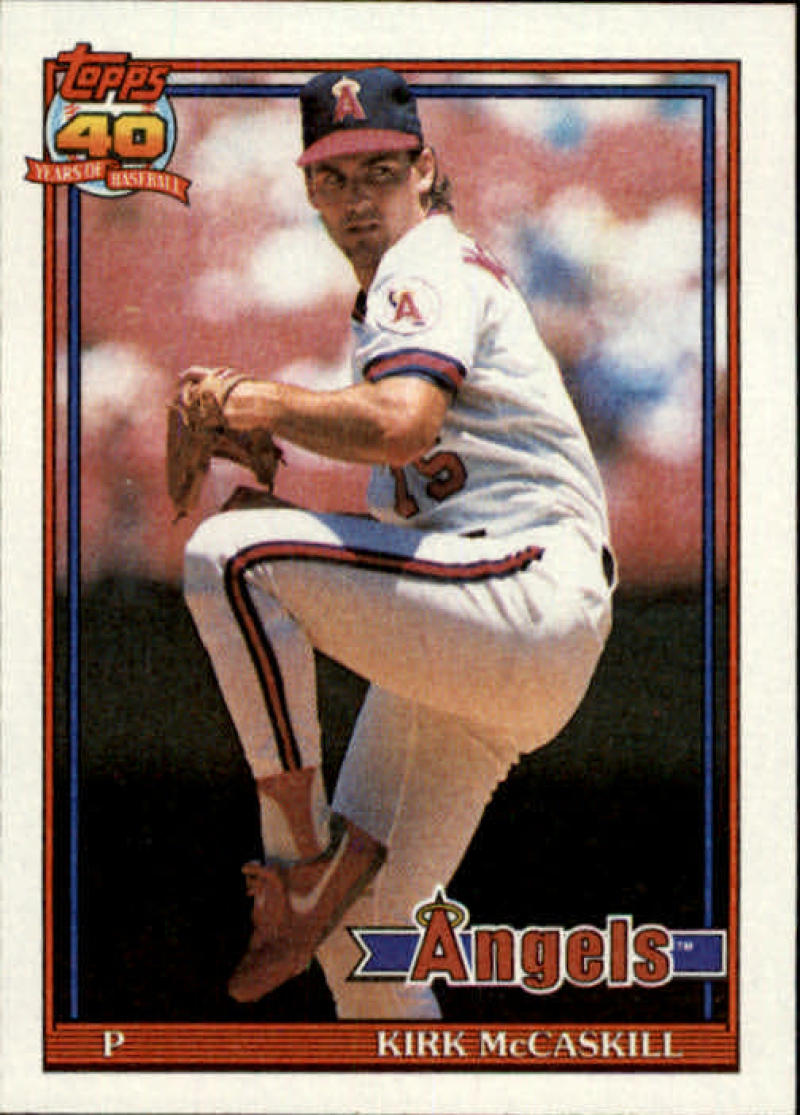 1991 Topps #532 Kirk McCaskill Baseball California Angels Image 1