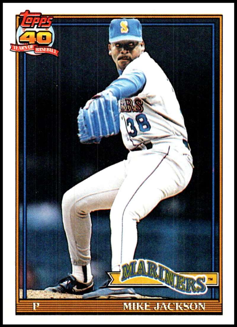 1991 Topps #534 Mike Jackson Baseball Seattle Mariners Image 1