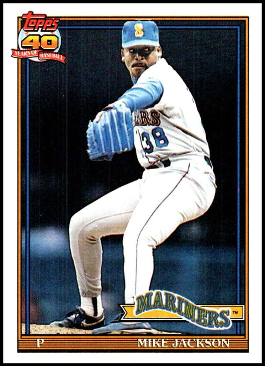 1991 Topps #534 Mike Jackson Baseball Seattle Mariners  Image 1