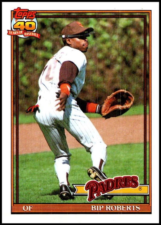 1991 Topps #538 Bip Roberts Baseball San Diego Padres  Image 1