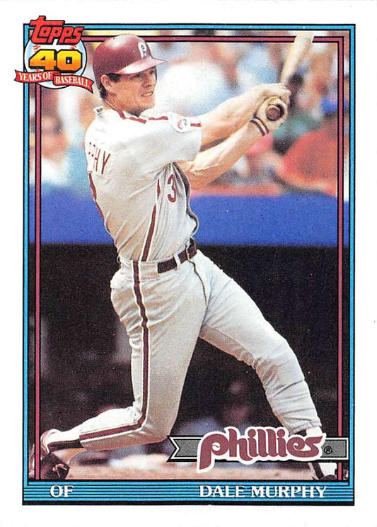 1991 Topps #545 Dale Murphy Baseball Philadelphia Phillies  Image 1