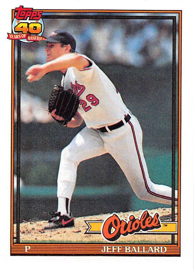 1991 Topps #546 Jeff Ballard Baseball Baltimore Orioles Image 1