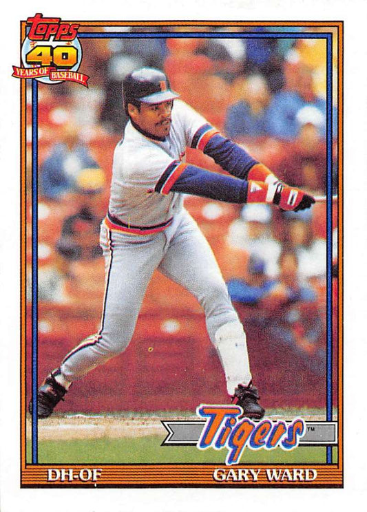 1991 Topps #556 Gary Ward Baseball Detroit Tigers  Image 1