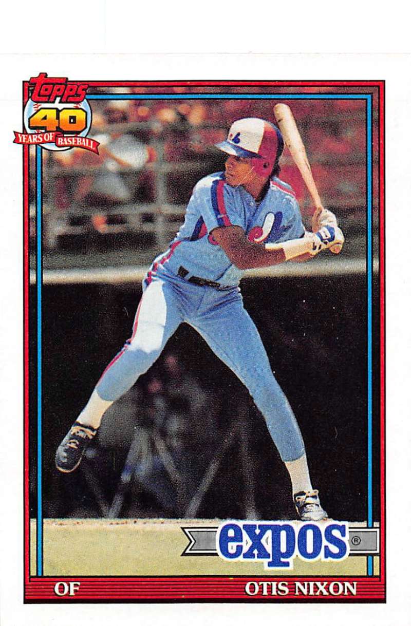 1991 Topps #558 Otis Nixon Baseball Montreal Expos Image 1