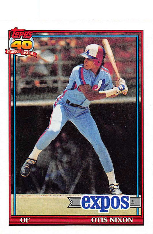 1991 Topps #558 Otis Nixon Baseball Montreal Expos  Image 1
