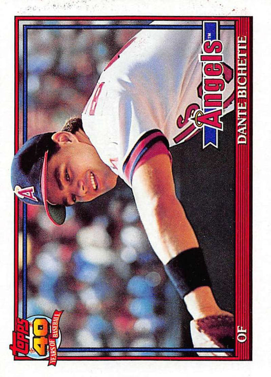1991 Topps #564 Dante Bichette Baseball California Angels  Image 1