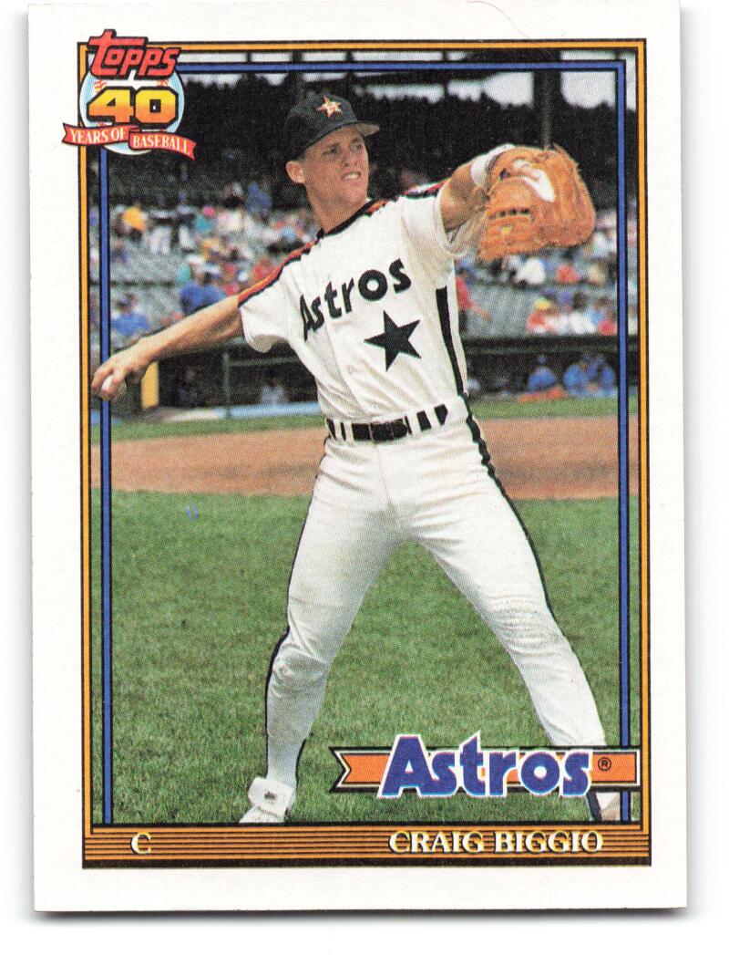 1991 Topps #565 Craig Biggio Baseball Houston Astros Image 1