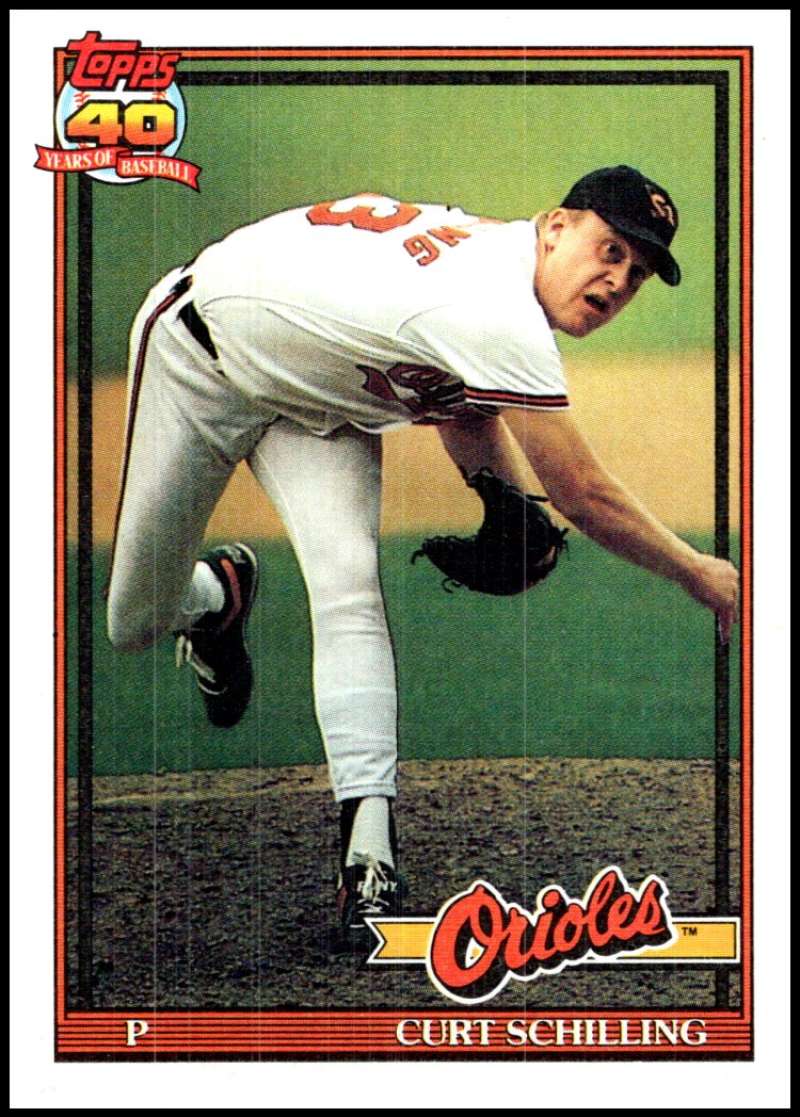 1991 Topps #569 Curt Schilling Baseball Baltimore Orioles Image 1