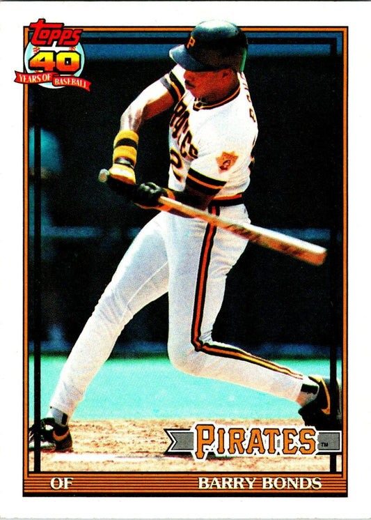 1991 Topps #570 Barry Bonds Baseball Pittsburgh Pirates  Image 1