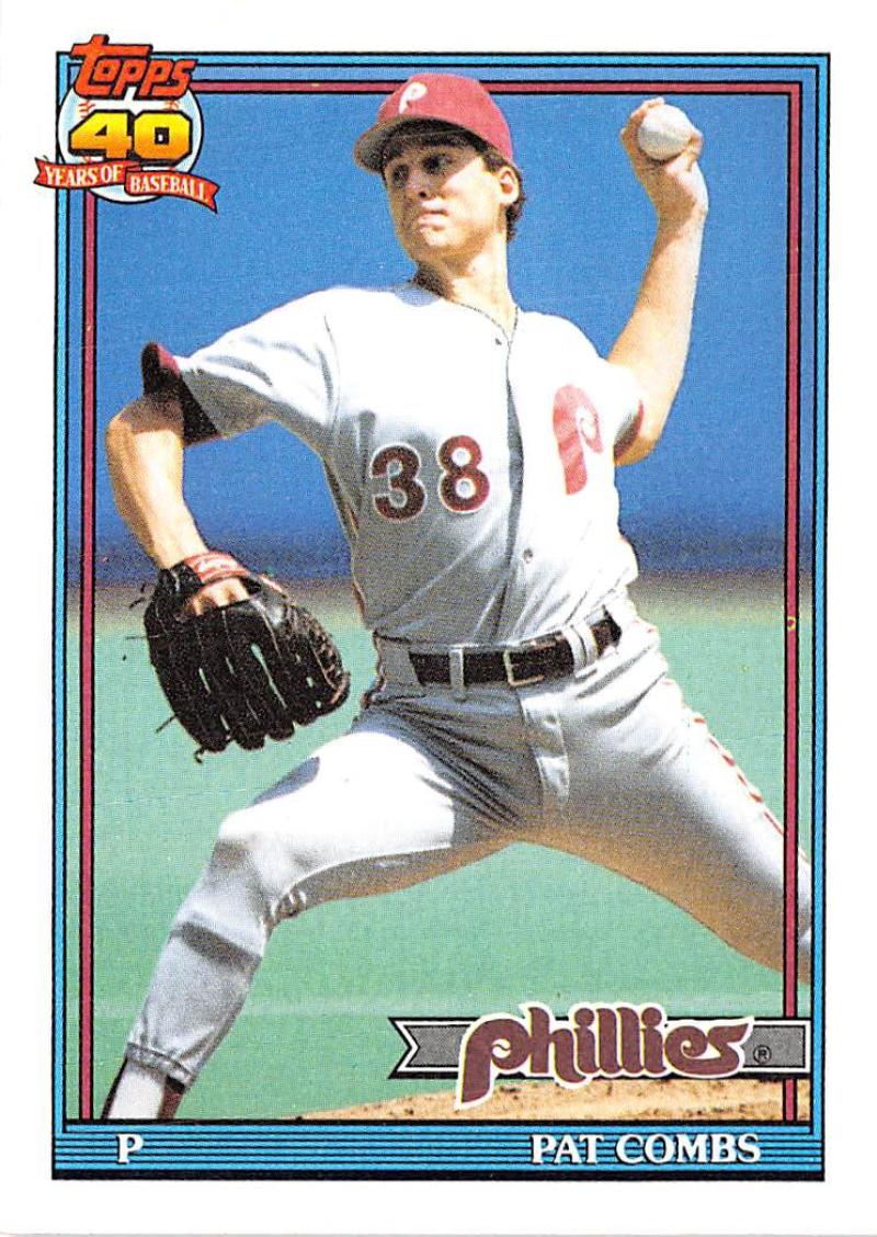 1991 Topps #571 Pat Combs Baseball Philadelphia Phillies Image 1