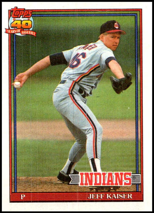 1991 Topps #576 Jeff Kaiser Baseball Cleveland Indians  Image 1