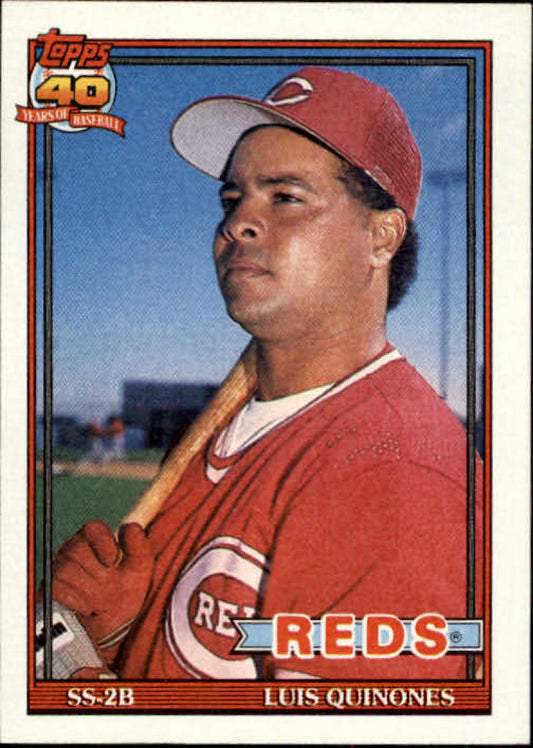 1991 Topps #581 Luis Quinones Baseball Cincinnati Reds  Image 1