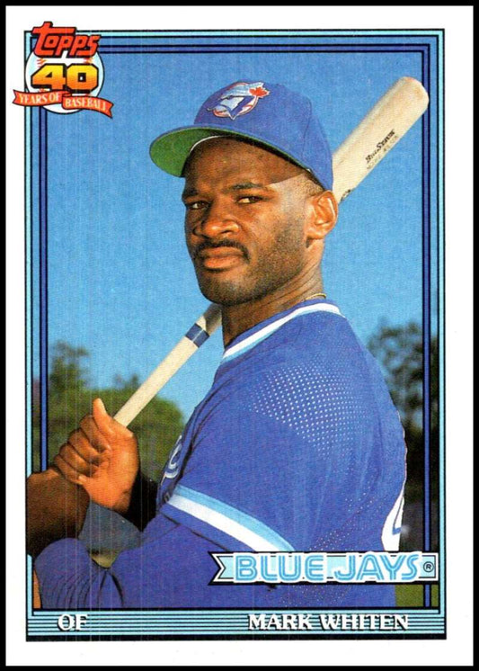 1991 Topps #588 Mark Whiten TC Baseball Toronto Blue Jays  Image 1