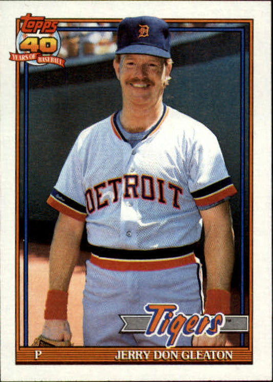 1991 Topps #597 Jerry Don Gleaton Baseball Detroit Tigers  Image 1