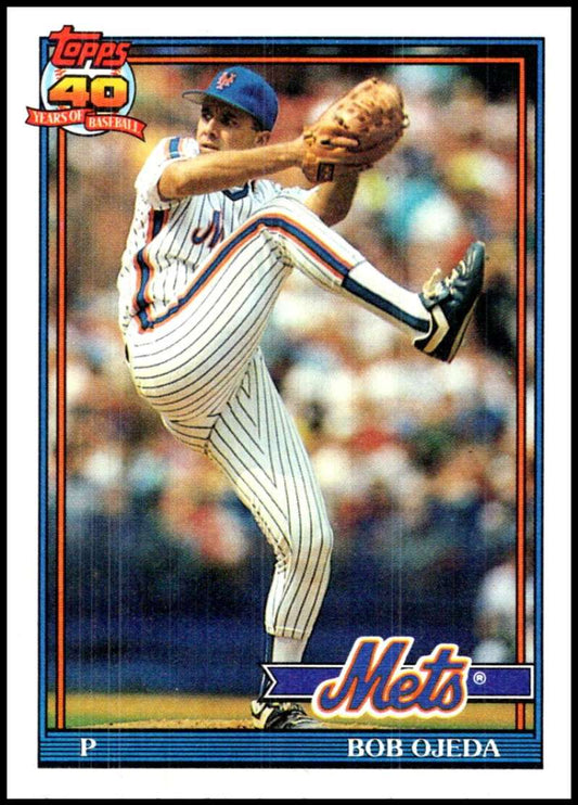 1991 Topps #601 Bob Ojeda Baseball New York Mets  Image 1