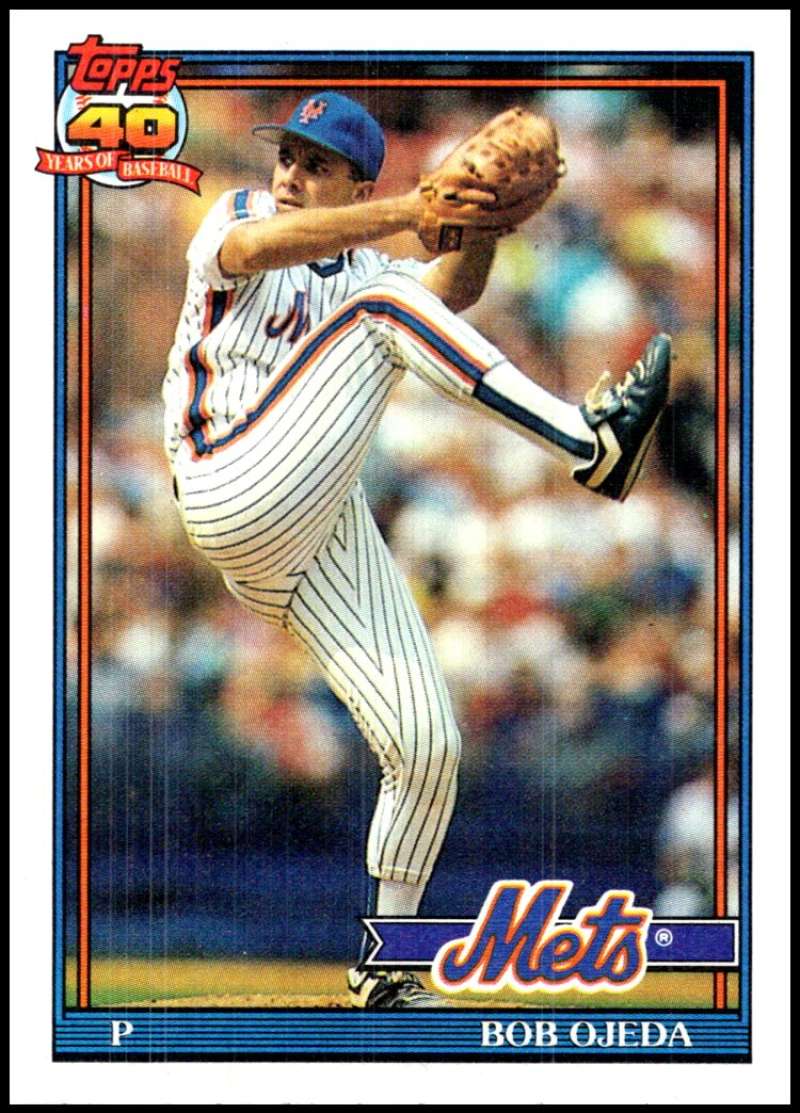 1991 Topps #601 Bob Ojeda Baseball New York Mets  Image 1