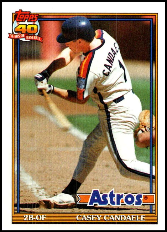 1991 Topps #602 Casey Candaele Baseball Houston Astros  Image 1
