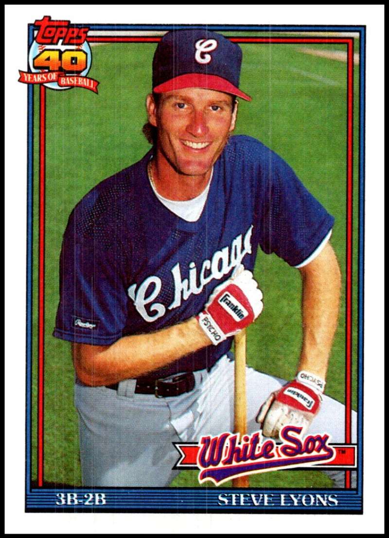 1991 Topps #612 Steve Lyons Baseball Chicago White Sox Image 1