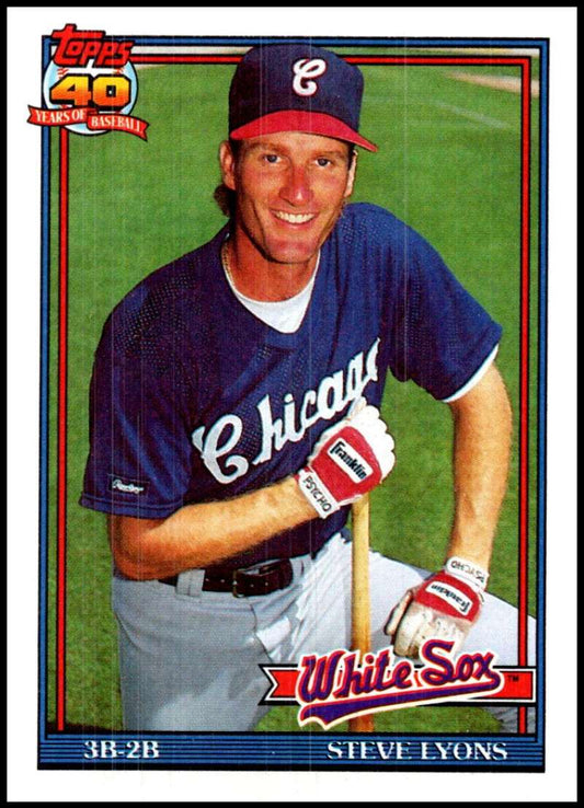 1991 Topps #612 Steve Lyons Baseball Chicago White Sox  Image 1