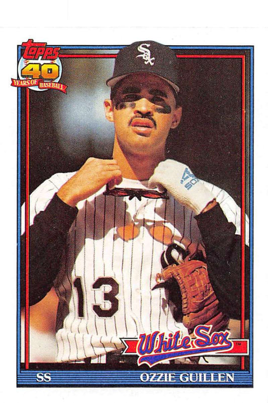 1991 Topps #620 Ozzie Guillen Baseball Chicago White Sox  Image 1