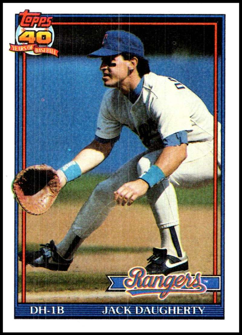 1991 Topps #622 Jack Daugherty Baseball Texas Rangers Image 1