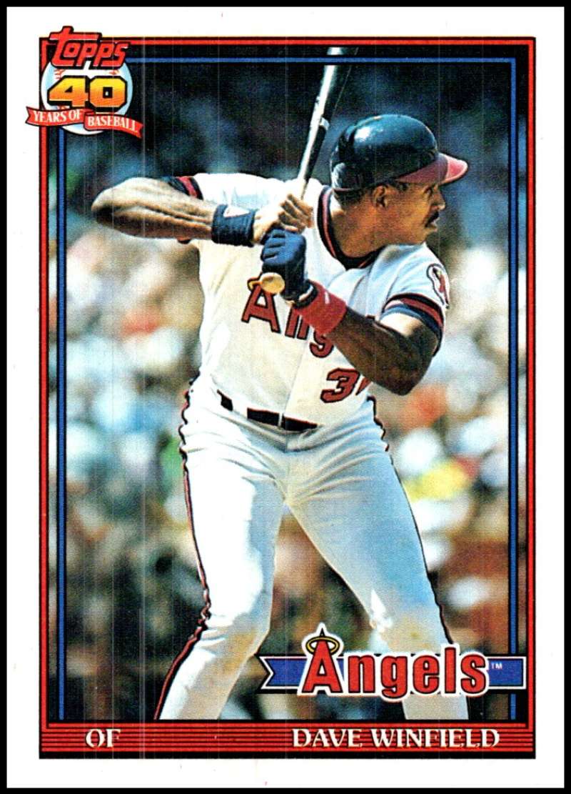 1991 Topps #630 Dave Winfield Baseball California Angels Image 1