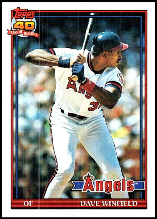 1991 Topps #630 Dave Winfield Baseball California Angels  Image 1