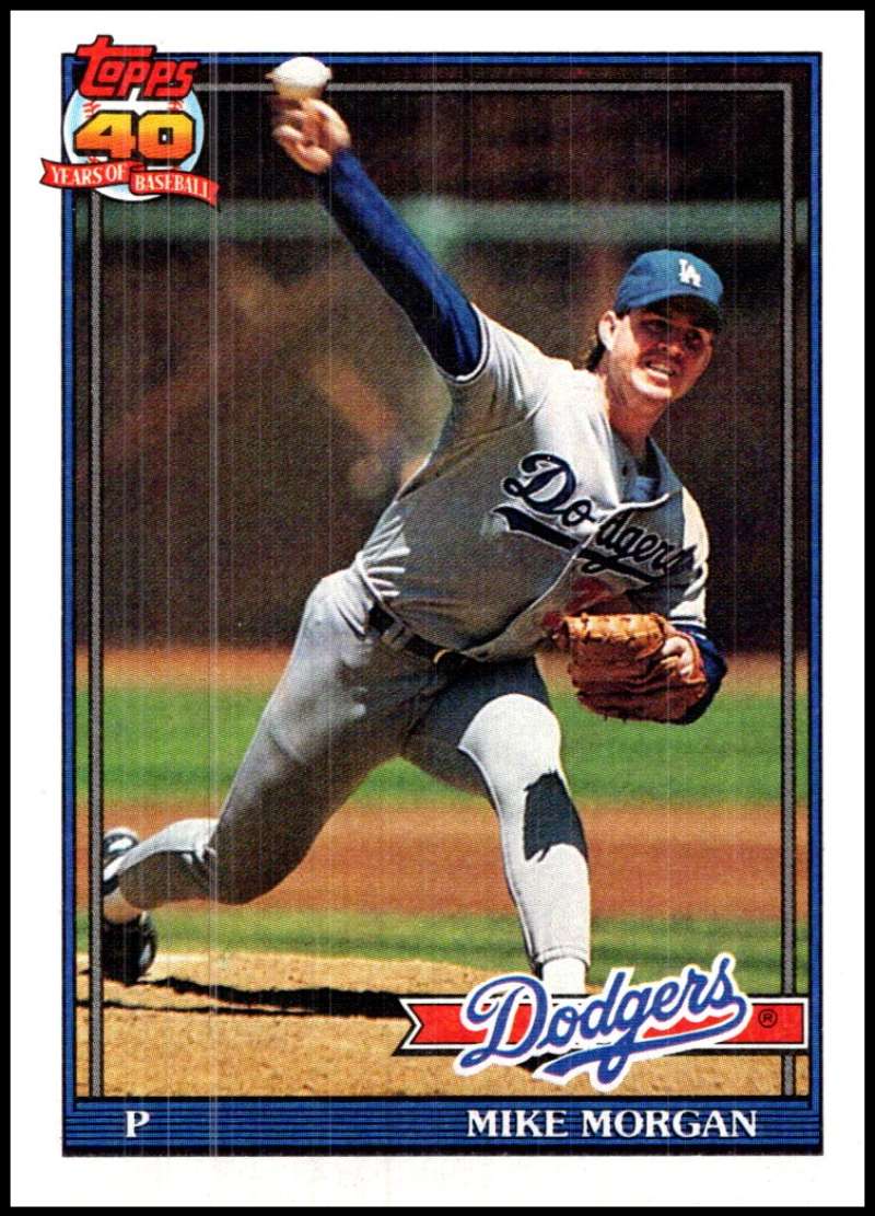 1991 Topps #631 Mike Morgan Baseball Los Angeles Dodgers Image 1