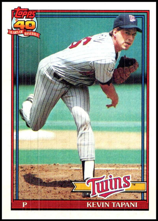 1991 Topps #633 Kevin Tapani Baseball Minnesota Twins  Image 1