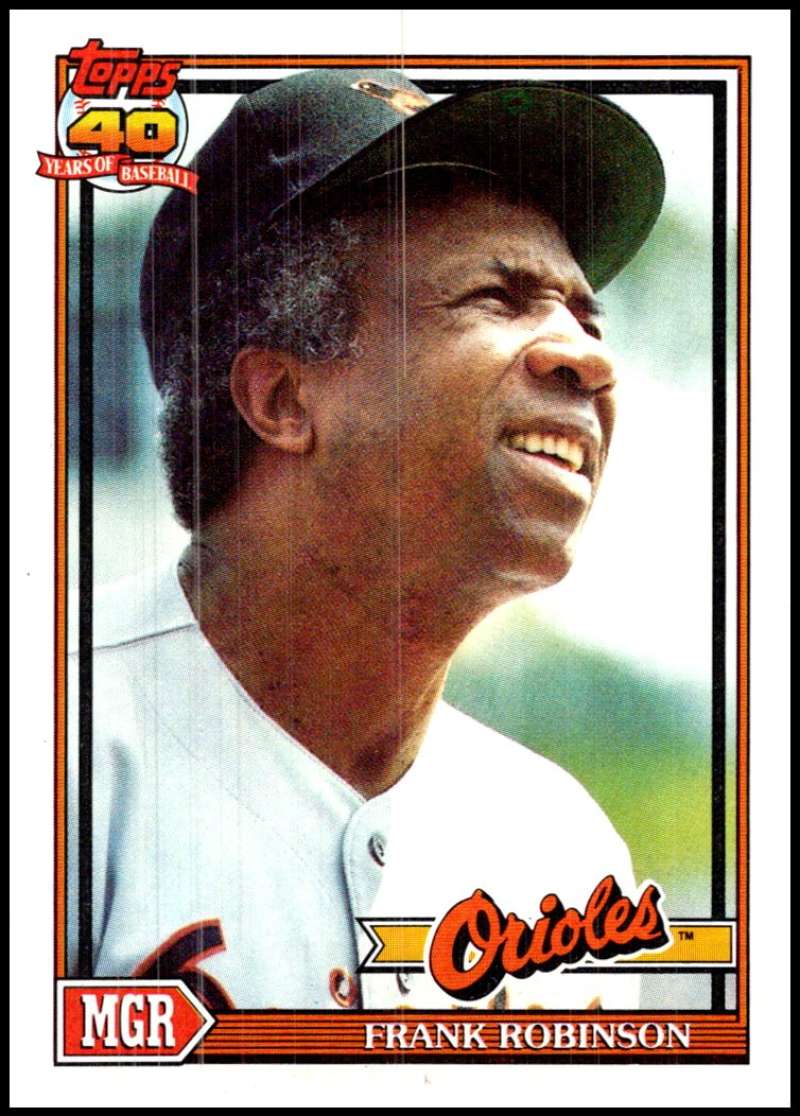 1991 Topps #639 Frank Robinson MG Baseball Baltimore Orioles Image 1