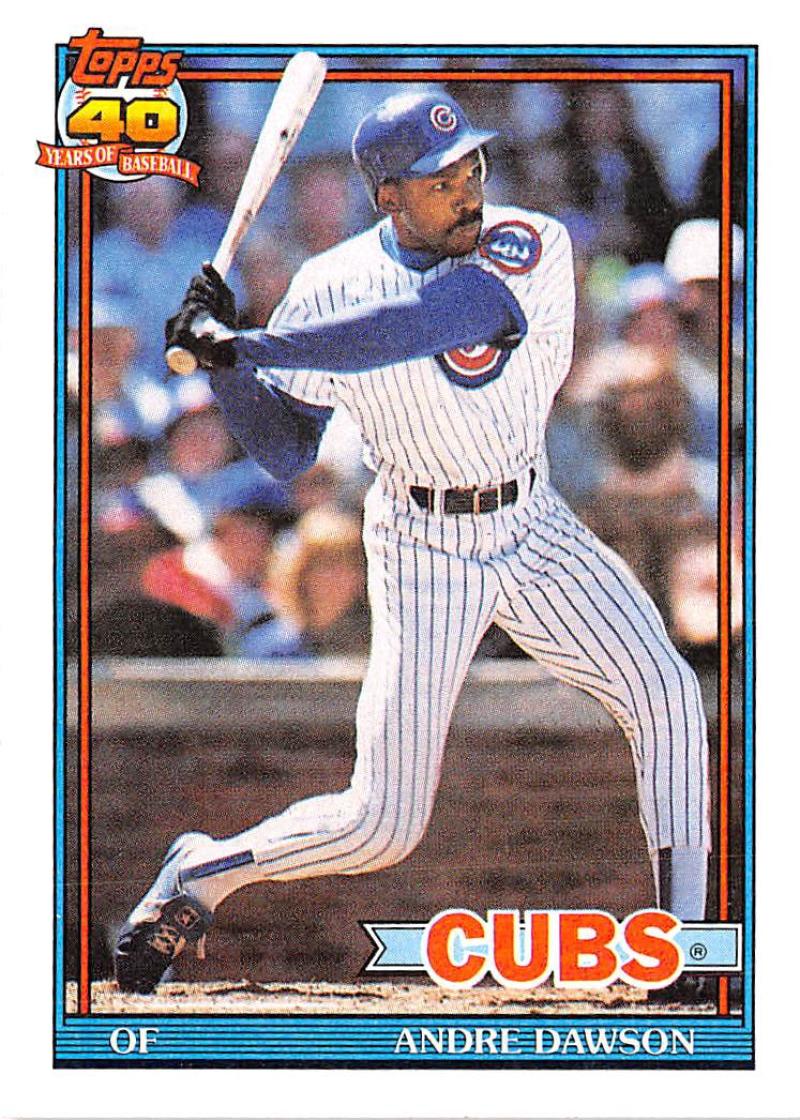 1991 Topps #640 Andre Dawson Baseball Chicago Cubs Image 1