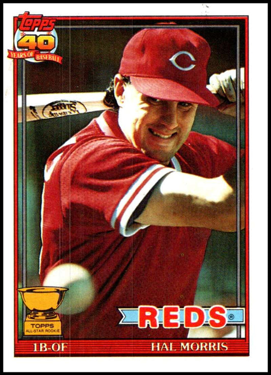 1991 Topps #642 Hal Morris Baseball Cincinnati Reds  Image 1