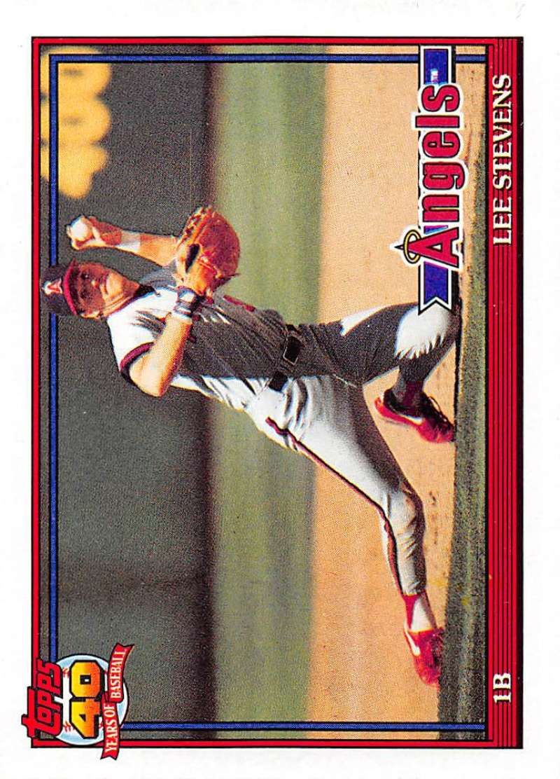 1991 Topps #648 Lee Stevens Baseball California Angels Image 1